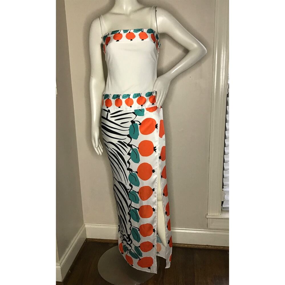 STAUD White Citrus Apricot Maxi Dress 2